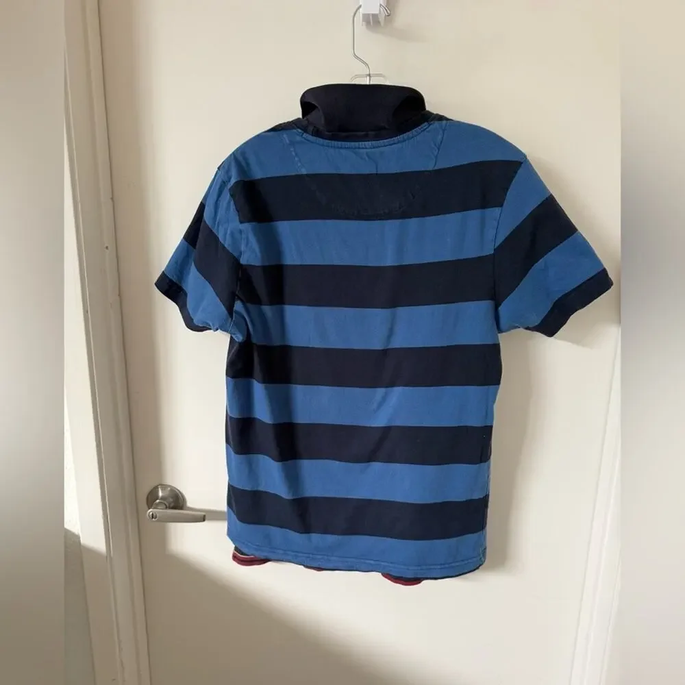 Ralph Lauren Polo Shirt Men’s L Striped Preppy Y2K + Bonus Tee Bundle